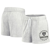 Las Vegas Raiders Women's Vintage Badge Shorts - Oatmeal on sale