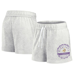 Minnesota Vikings Women's Vintage Badge Shorts - Oatmeal outlet