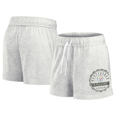 Pittsburgh Steelers Women's Vintage Badge Shorts - Oatmeal outlet