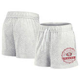 San Francisco 49ers Women's Vintage Badge Shorts - Oatmeal on sale