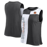 Cincinnati Bengals FanaticsWomen's Script Color Block Tank Top - Black/White for sale