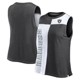Las Vegas Raiders FanaticsWomen's Script Color Block Tank Top - Black/White on sale
