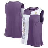 Minnesota Vikings FanaticsWomen's Script Color Block Tank Top - Purple/White sale