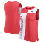 Tampa Bay Buccaneers FanaticsWomen's Script Color Block Tank Top - Red/White cheap