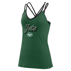 New York Jets Women's Go For It Strappy Crossback Tank Top - Green sale