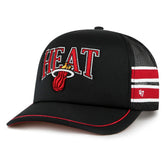 Miami Heat '47 Sidebrand Stripes Trucker Adjustable Hat - Black on sale