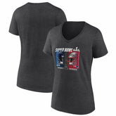 New England Patriots vs. Seattle Seahawks Women's Super Bowl LX Matchup Final Battle V-Neck T-Shirt - Heather Charcoal online