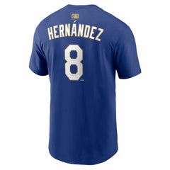 Enrique Hernández Los Angeles Dodgers 2026 Gold Collection Player Name & Number T-Shirt Navy
