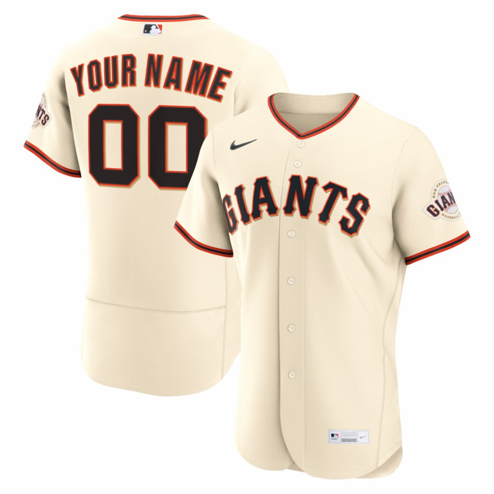 San Francisco Giants Home Authentic Custom Jersey Cream