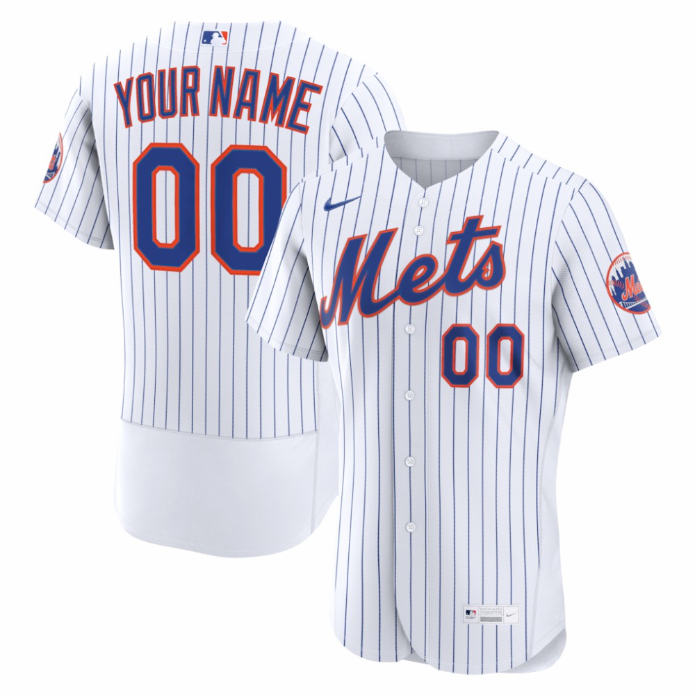 New York Mets Home Authentic Custom Jersey White