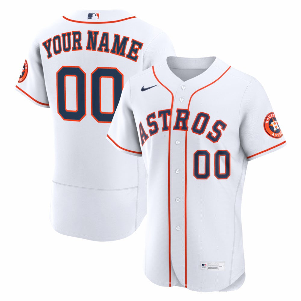 Houston Astros Home Authentic Custom Jersey White