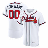 Atlanta Braves Home Authentic Custom Jersey White