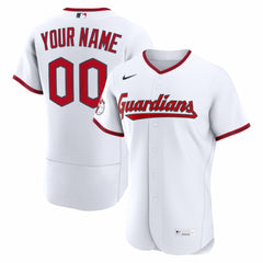 Cleveland Guardians Home Authentic Custom Jersey White