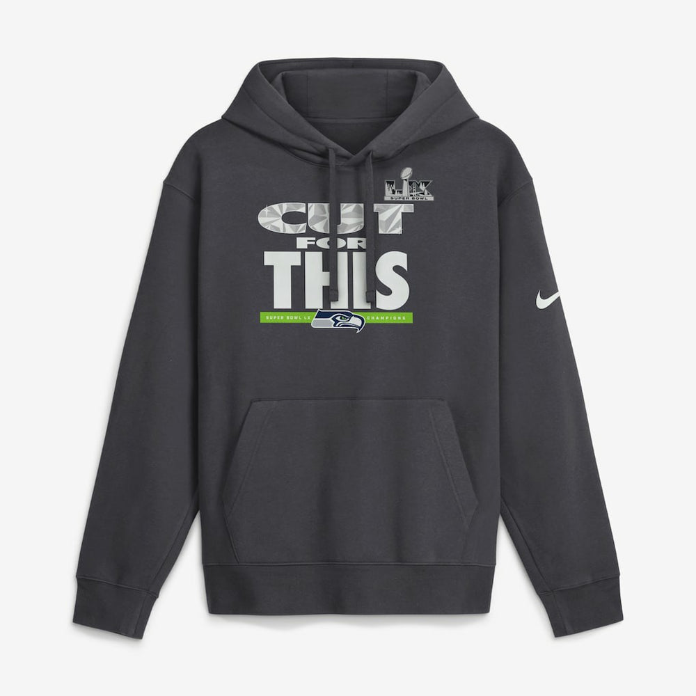 Seattle Seahawks Super Bowl LX Champions Pickoff Move Parade Club Fleece Hoodie - Anthracite cheap