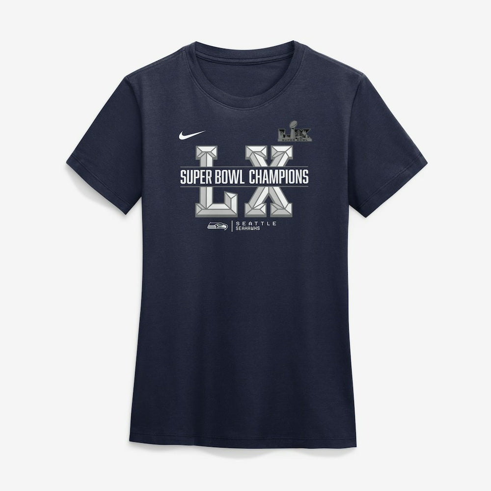 Seattle Seahawks Women's Super Bowl LX Champions Sacrifice T-Shirt - College Navy cheap
