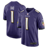 Number 1 Dad Baltimore Ravens Game Jersey - Purple online