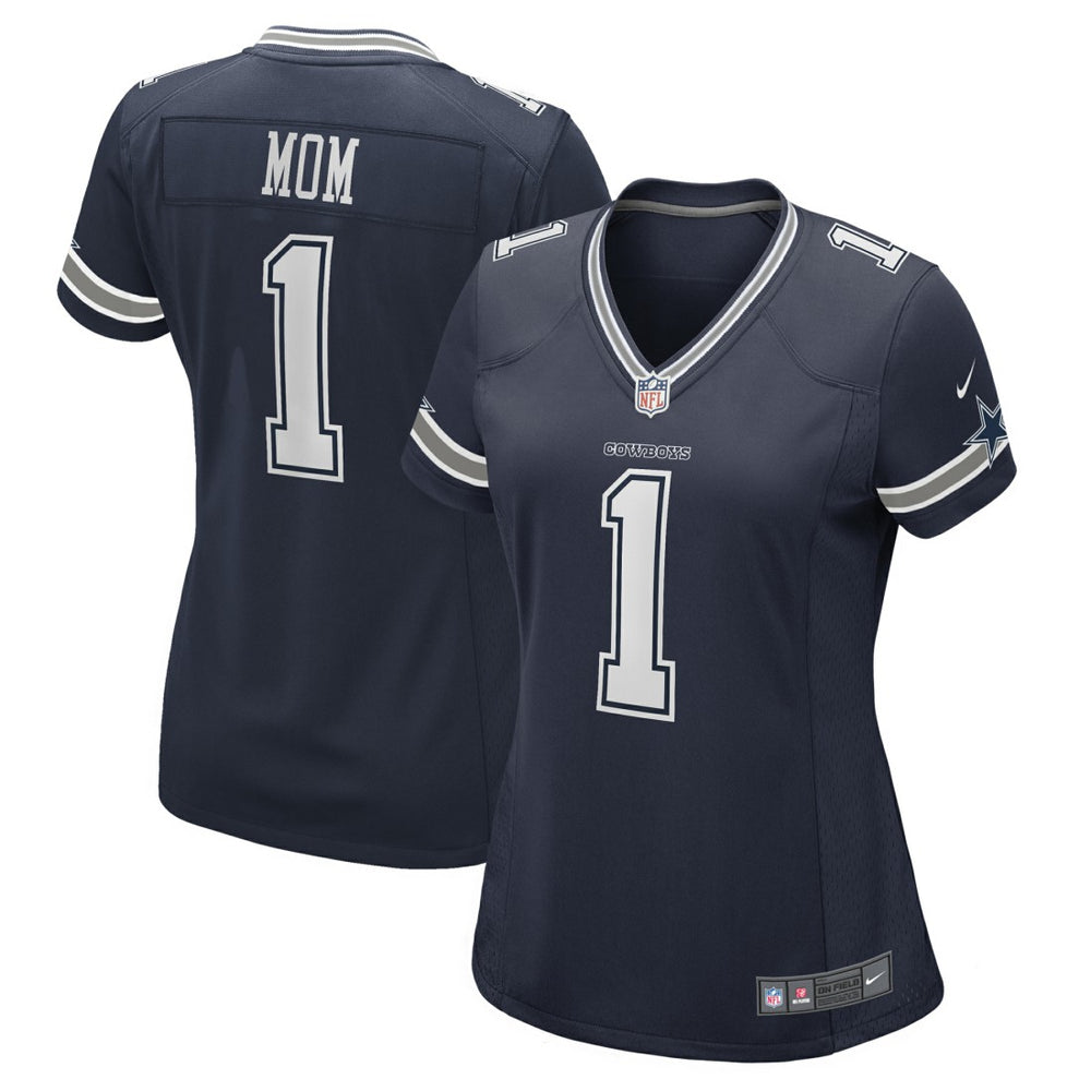 Number 1 Mom Dallas Cowboys Women's Game Jersey - Navy for sale
