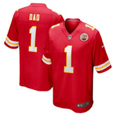 Number 1 Dad Kansas City Chiefs Game Jersey - Red outlet