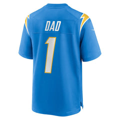 Number 1 Dad Los Angeles Chargers Game Jersey - Powder Blue cheap