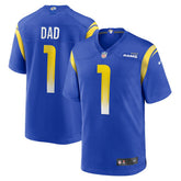 Number 1 Dad Los Angeles Rams Game Jersey - Royal on sale