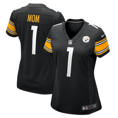 Number 1 Mom Pittsburgh Steelers Women's Game Jersey - Black discount