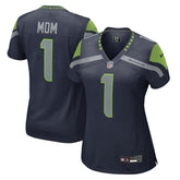 Number 1 Mom Seattle Seahawks Women's Game Jersey - College Navy discount