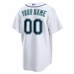 Seattle Mariners Home Replica Custom Jersey White