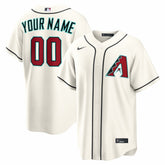 Arizona Diamondbacks Home Replica Custom Jersey Cream