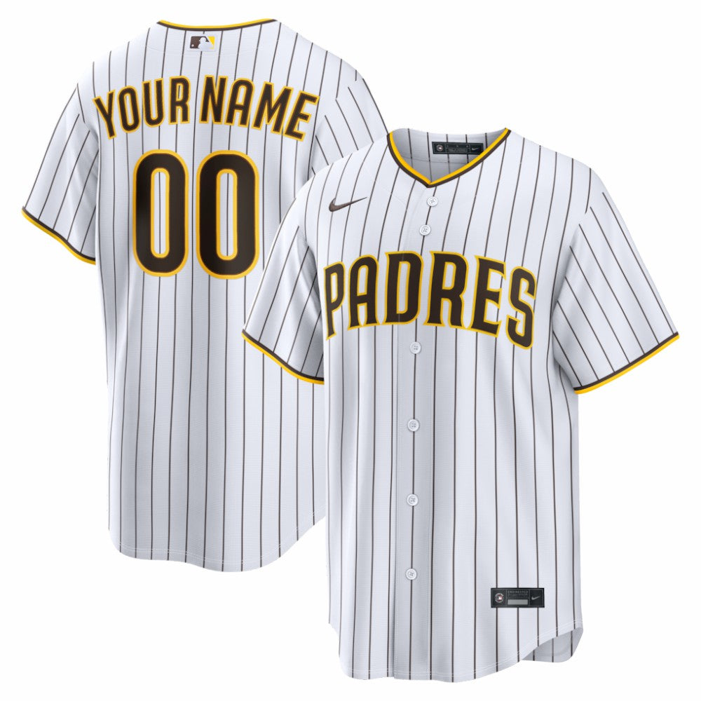 San Diego Padres Home Replica Custom Jersey White