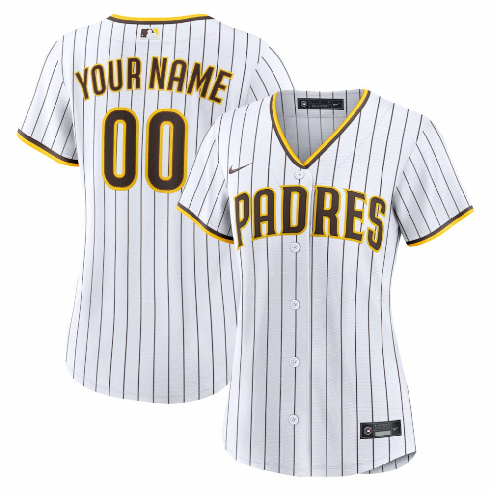 San Diego Padres Women's Home Replica Custom Jersey White