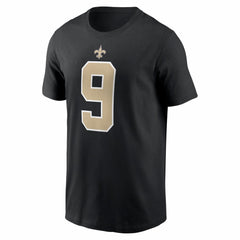 Drew Brees New Orleans Saints Retired Player Name & Number T-Shirt - Black for sale
