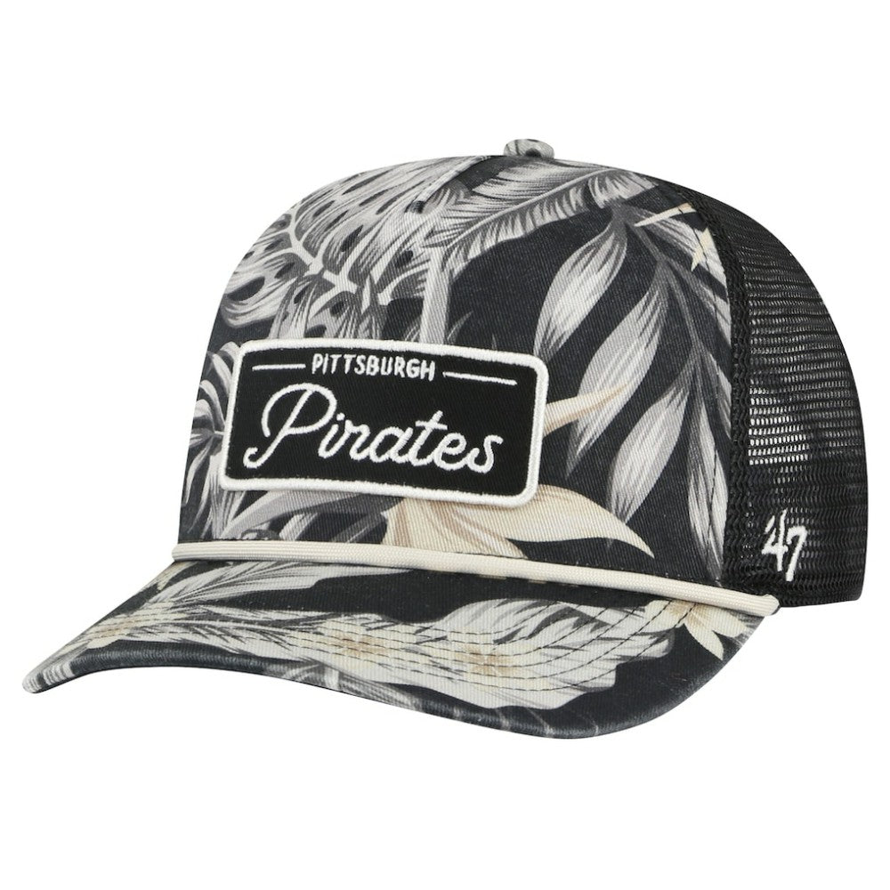Pittsburgh Pirates Tropicalia Trucker Hitch Adjustable Hat Black