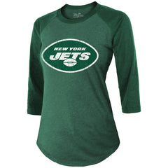 Ahmad Sauce Gardner New York Jets Majestic Threads Women's Player Name & Number Tri-Blend 3/4-Sleeve Fitted T-Shirt - Green discount