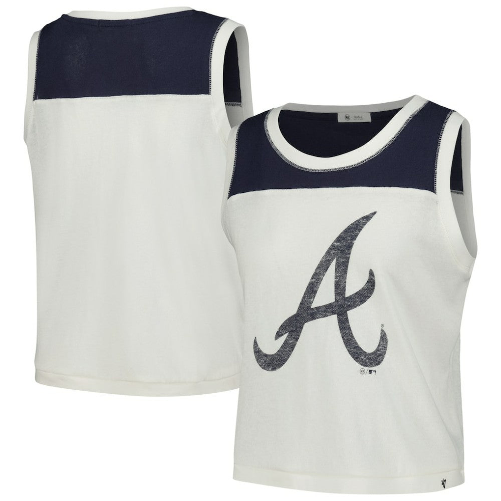 Atlanta Braves Women's Premier Zoey Waist Length Tank Top White
