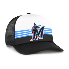 Miami Marlins Lift Off Foam Front Mesh Trucker Adjustable Hat Black