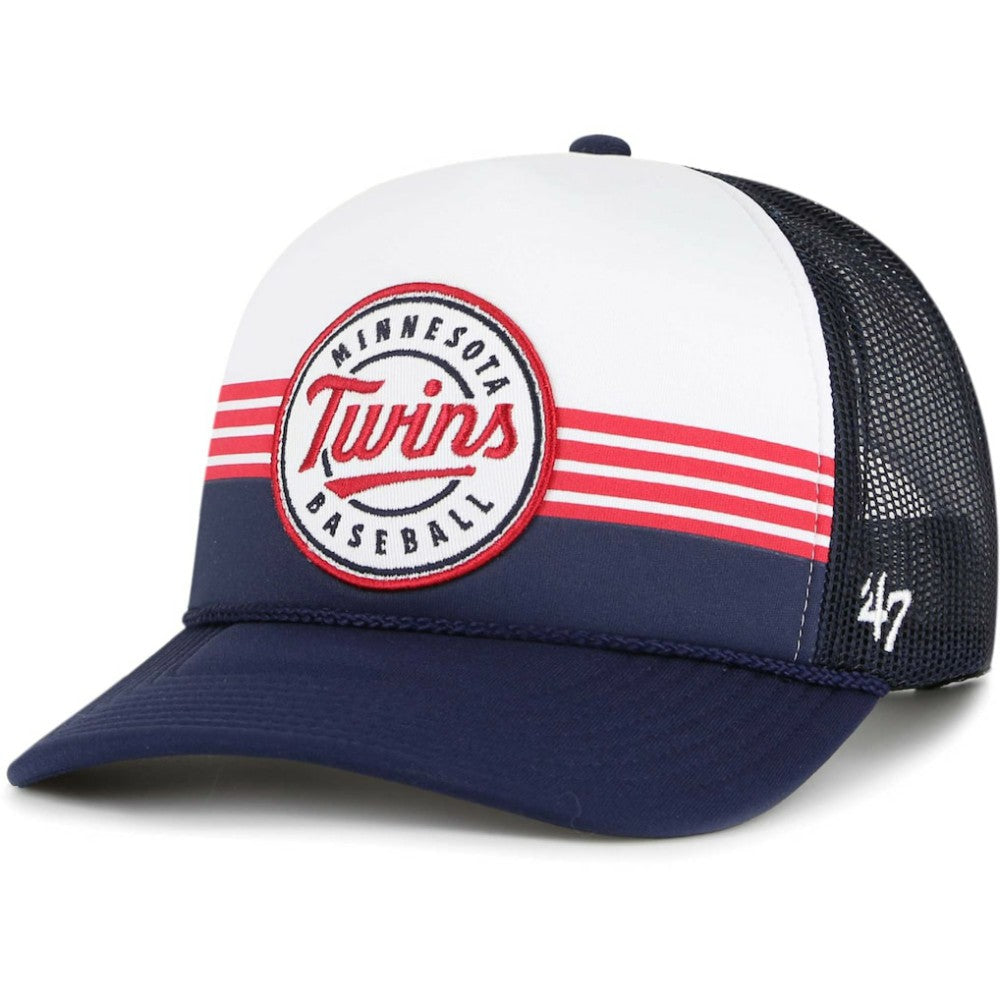 Minnesota Twins Lift Off Foam Front Mesh Trucker Adjustable Hat Navy