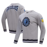 Memphis Grizzlies Pro Standard Crest Emblem Pullover Sweatshirt - Heather Gray discount