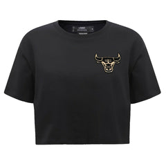 Chicago Bulls Pro Standard Women's Holiday Glam Boxy T-Shirt sale - Black on sale