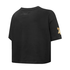 Philadelphia 76ers Pro Standard Women's Holiday Glam Boxy T-Shirt - Black cheap