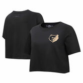 Memphis Grizzlies Pro Standard Women's Holiday Glam Boxy T-Shirt - Black cheap