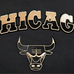 Chicago Bulls Pro Standard Women's Glam Cropped Pullover Sweatshirt - Black for sale
