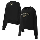 Charlotte Hornets Pro Standard Women's Glam Cropped Pullover Sweatshirt - Black online