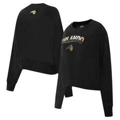 Orlando Magic Pro Standard Women's Glam Cropped Pullover Sweatshirt - Black cheap