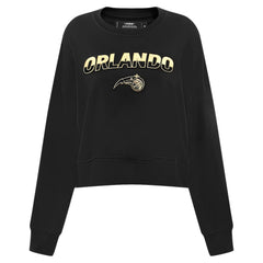 Orlando Magic Pro Standard Women's Glam Cropped Pullover Sweatshirt - Black cheap