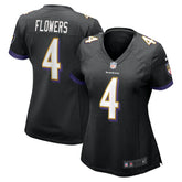 Zay Flowers Baltimore Ravens Women's Alternate Game Jersey - Black for sale