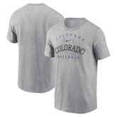Colorado Rockies Home Team Athletic Arch T-Shirt Heather Gray