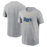 Tampa Bay Rays Home Team Athletic Arch T-Shirt Heather Gray