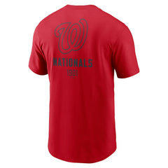 Washington Nationals Large Logo Back Stack T-Shirt Red