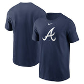 Atlanta Braves Fuse Large Logo T-Shirt Navy
