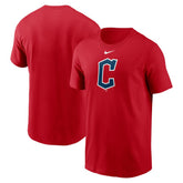 Cleveland Guardians Fuse Large Logo T-Shirt Red